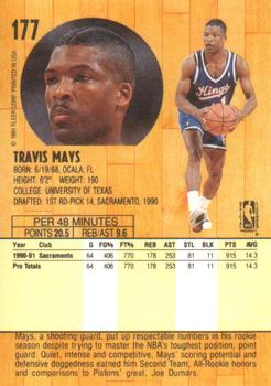 1991-92 Fleer #177 Travis Mays Back