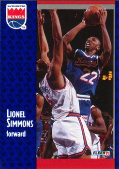 1991-92 Fleer #179 Lionel Simmons Front