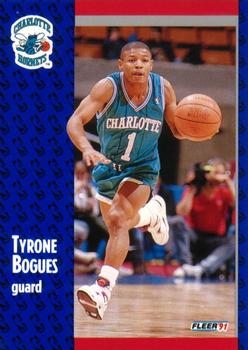 1991-92 Fleer #17 Tyrone Bogues Front