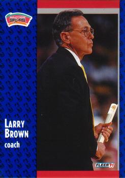 1991-92 Fleer #183 Larry Brown Front