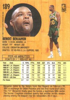 1991-92 Fleer #189 Benoit Benjamin Back