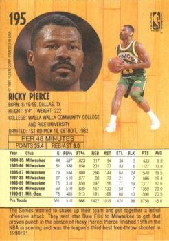 1991-92 Fleer #195 Ricky Pierce Back