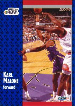 1991-92 Fleer #201 Karl Malone Front