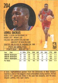 1991-92 Fleer #204 Ledell Eackles Back