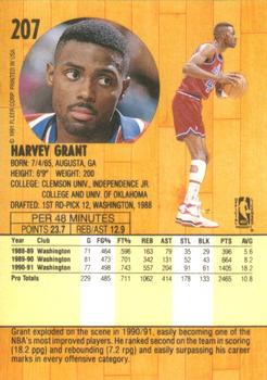 1991-92 Fleer #207 Harvey Grant Back
