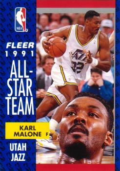 1991-92 Fleer #219 Karl Malone Front