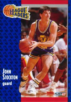 1991-92 Fleer #221 John Stockton Front