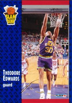 1991-92 Fleer #227 Theodore Edwards Front