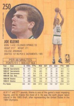 1991-92 Fleer #250 Joe Kleine Back