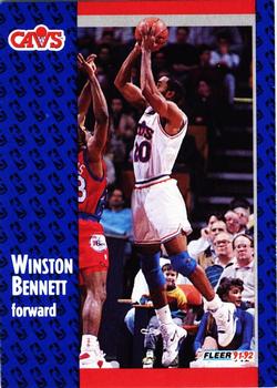 1991-92 Fleer #261 Winston Bennett Front