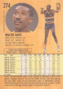 1991-92 Fleer #274 Walter Davis Back