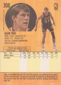 1991-92 Fleer #308 Alan Ogg Back