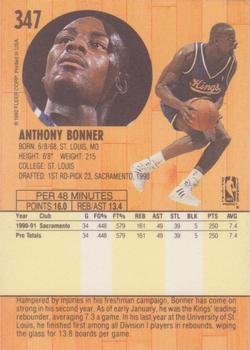 1991-92 Fleer #347 Anthony Bonner Back