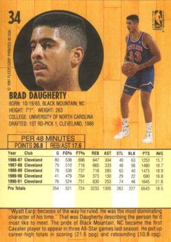 1991-92 Fleer #34 Brad Daugherty Back