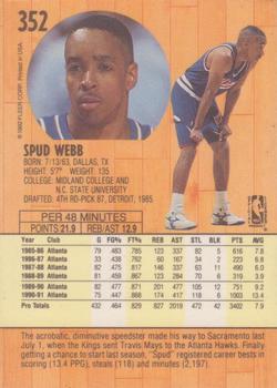 1991-92 Fleer #352 Spud Webb Back