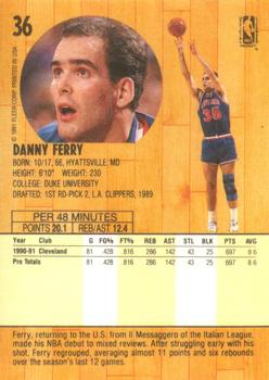 1991-92 Fleer #36 Danny Ferry Back