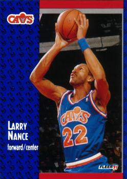 1991-92 Fleer #37 Larry Nance Front