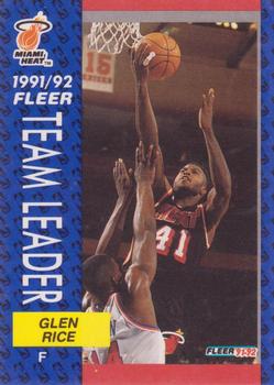 1991-92 Fleer #385 Glen Rice Front
