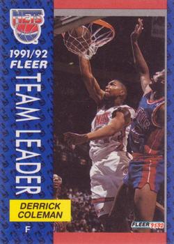 1991-92 Fleer #388 Derrick Coleman Front