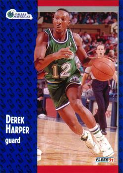 1991-92 Fleer #45 Derek Harper Front