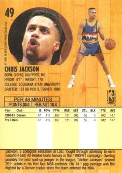1991-92 Fleer #49 Chris Jackson Back