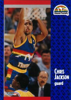 1991-92 Fleer #49 Chris Jackson Front