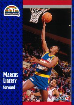 1991-92 Fleer #50 Marcus Liberty Front