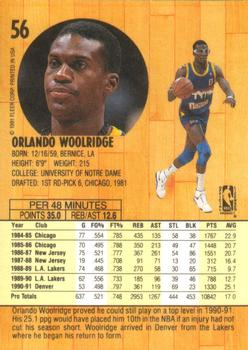 1991-92 Fleer #56 Orlando Woolridge Back