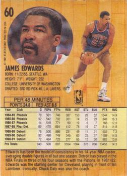 1991-92 Fleer #60 James Edwards Back