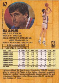 1991-92 Fleer #62 Bill Laimbeer Back