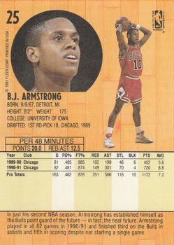1991-92 Fleer #25 B.J. Armstrong Back