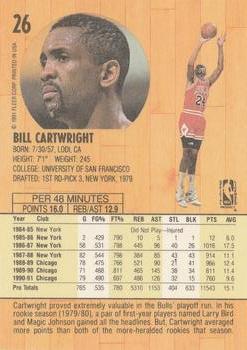 1991-92 Fleer #26 Bill Cartwright Back