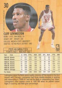 1991-92 Fleer #30 Cliff Levingston Back