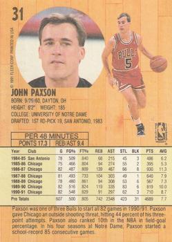 1991-92 Fleer #31 John Paxson Back