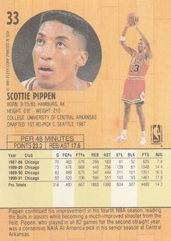 1991-92 Fleer #33 Scottie Pippen Back
