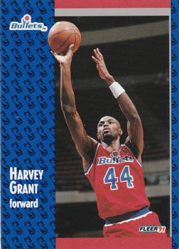 1991-92 Fleer #207 Harvey Grant Front