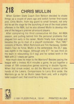 1991-92 Fleer #218 Chris Mullin Back