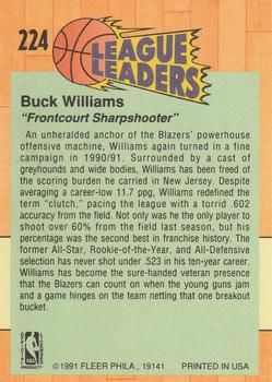 1991-92 Fleer #224 Buck Williams Back