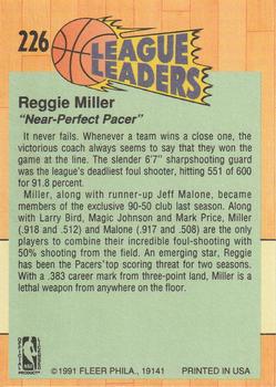 1991-92 Fleer #226 Reggie Miller Back