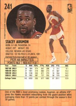 1991-92 Fleer #241 Stacey Augmon Back