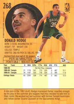 1991-92 Fleer #268 Donald Hodge Back