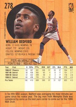 1991-92 Fleer #278 William Bedford Back