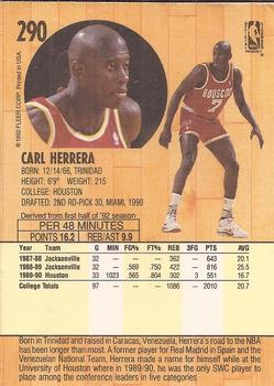1991-92 Fleer #290 Carl Herrera Back