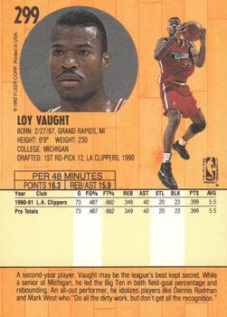 1991-92 Fleer #299 Loy Vaught Back