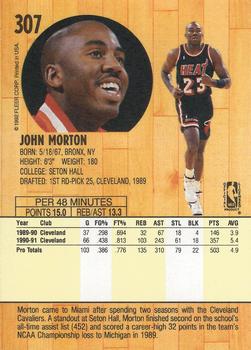1991-92 Fleer #307 John Morton Back