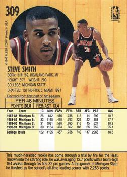 1991-92 Fleer #309 Steve Smith Back