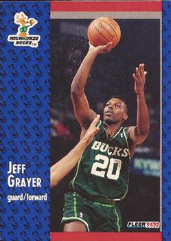 1991-92 Fleer #311 Jeff Grayer Front