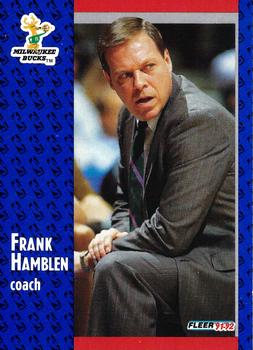 1991-92 Fleer #312 Frank Hamblen Front