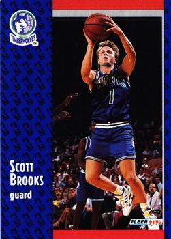 1991-92 Fleer #318 Scott Brooks Front
