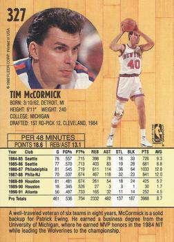 1991-92 Fleer #327 Tim McCormick Back